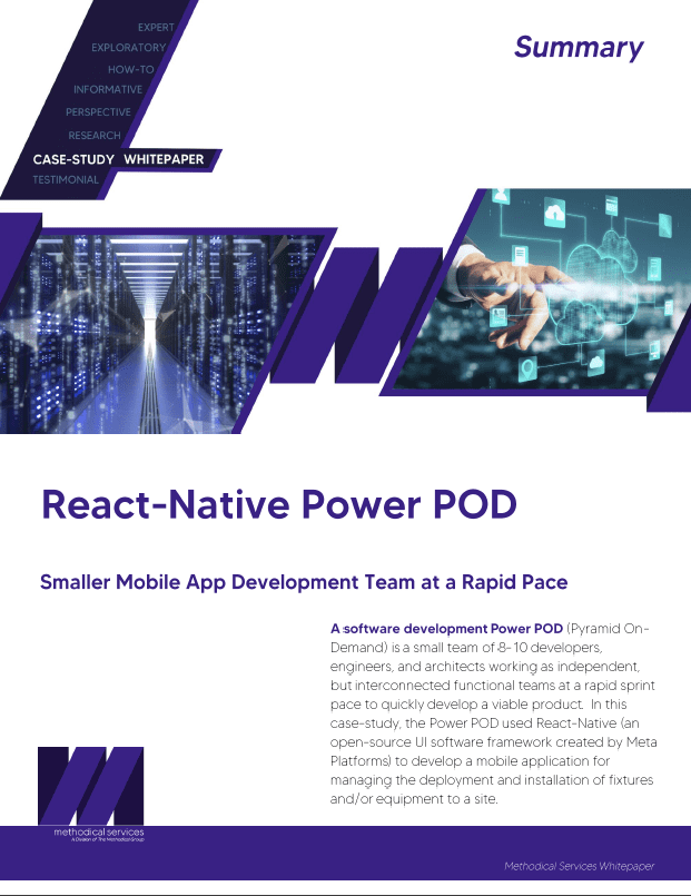 React-Native Power POD, Smaller Mobile App Development Team at a Rapid Pace